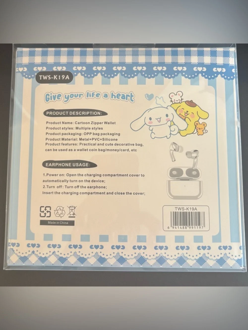 Sanrio Cinnamoroll Kids Accessory Set in White, Blue, Pink, Mint